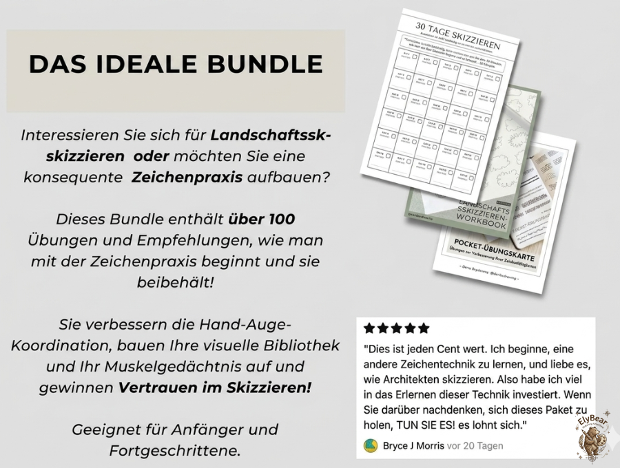 30-Tage-Übungspaket für Landschaftszeichnen