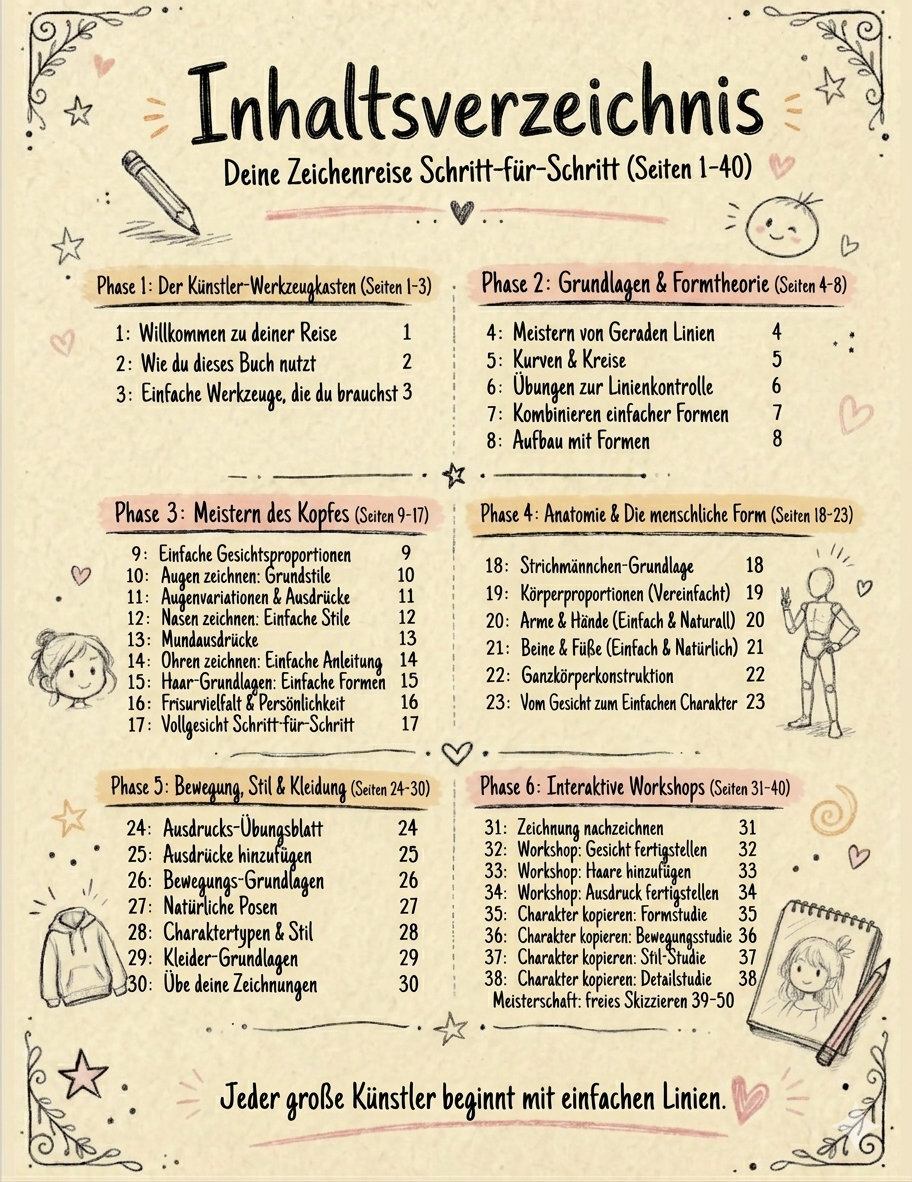 Zeichen- und Skizzierleitfaden für Anfänger