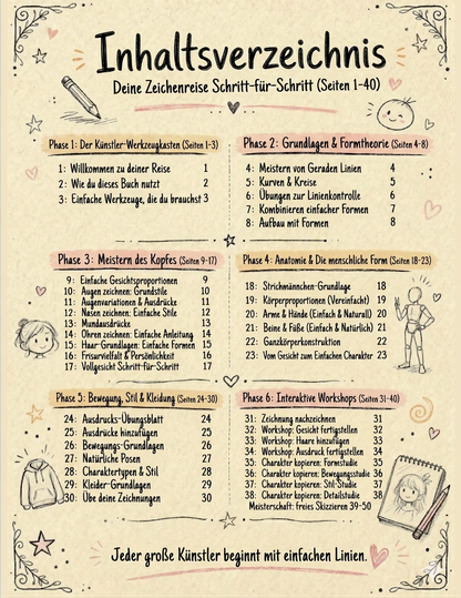 Zeichen- und Skizzierleitfaden für Anfänger