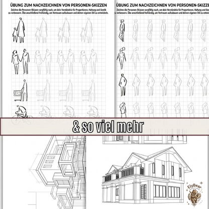Übungsblätter für Architekturzeichnen