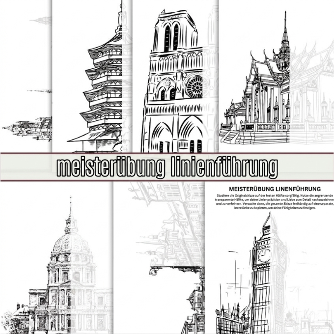Übungsblätter für Architekturzeichnen