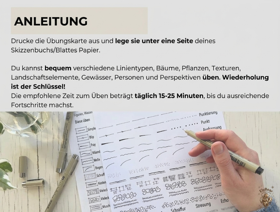 30-Tage-Übungspaket für Landschaftszeichnen