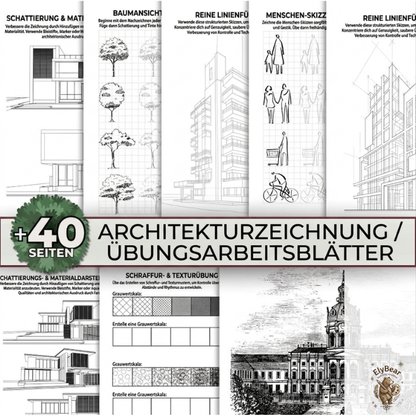 Übungsblätter für Architekturzeichnen