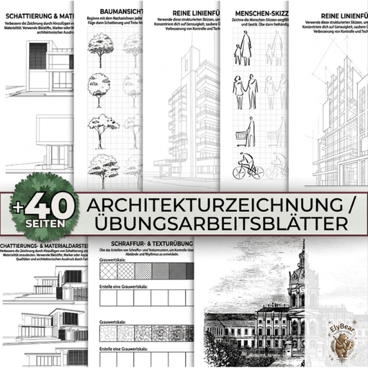 Übungsblätter für Architekturzeichnen
