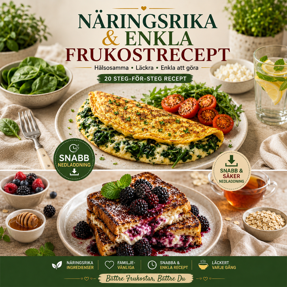 Näringsrika och enkla frukostrecept