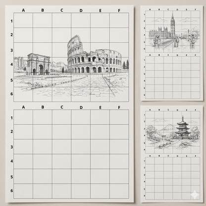 Zeichnen berühmter Monumente – Workbook