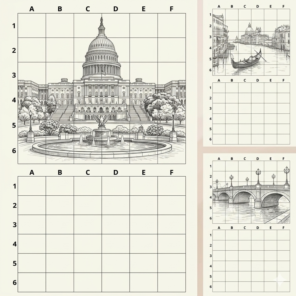 Zeichnen berühmter Monumente – Workbook