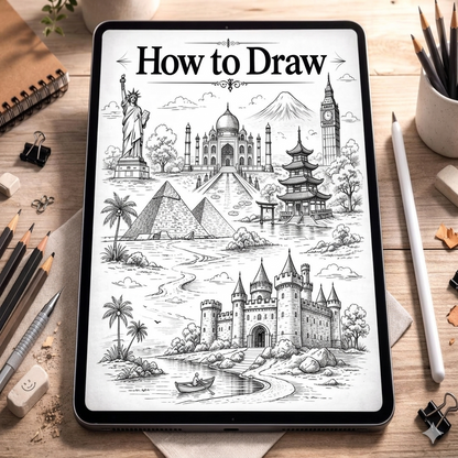 Zeichnen berühmter Monumente – Workbook
