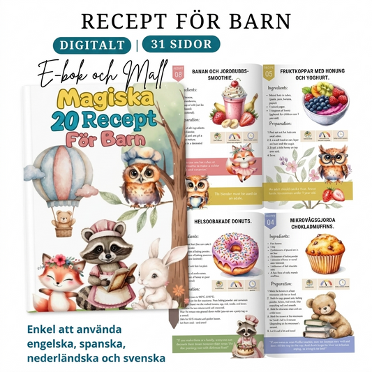 e-bok med hälsosamma recept för barn