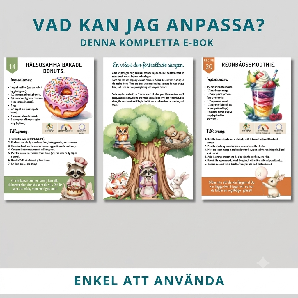 e-bok med hälsosamma recept för barn