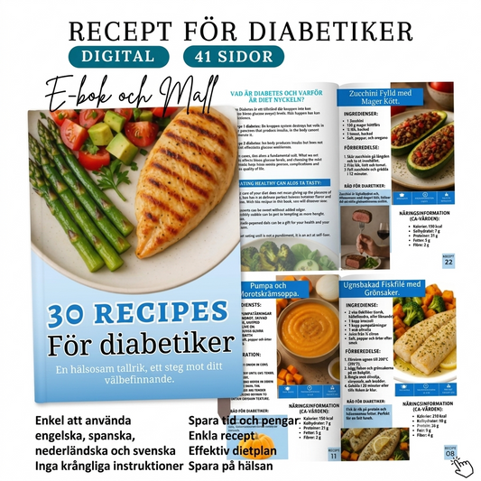 Kokbok för diabetiker – 30 dagar med hälsosamma recept